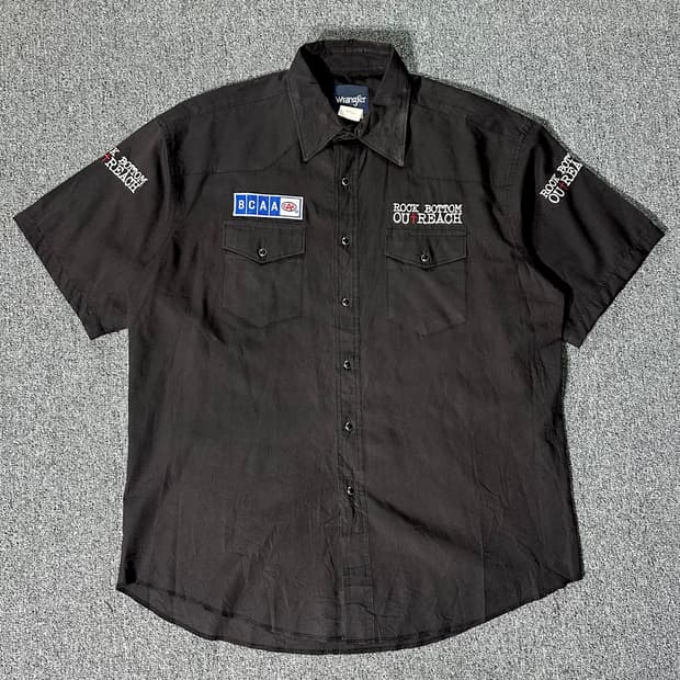 WRANGLER 랭글러 하프셔츠 블랙(L/old-7584)