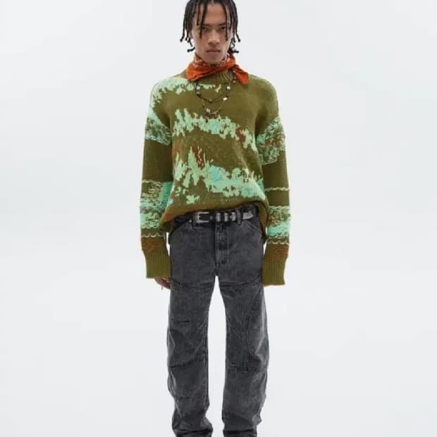 앤더슨벨  카펜터 워시드 데님 L