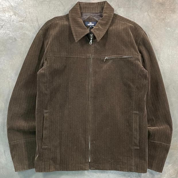 빈티지 스트라이프 블루종 자켓