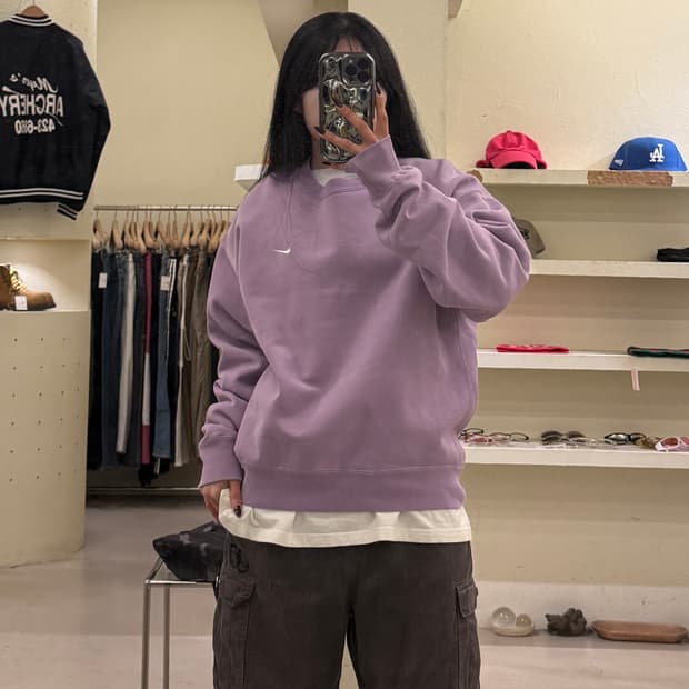 나이키 랩 NRG 솔로 스우시 맨투맨 바이올렛 U1353