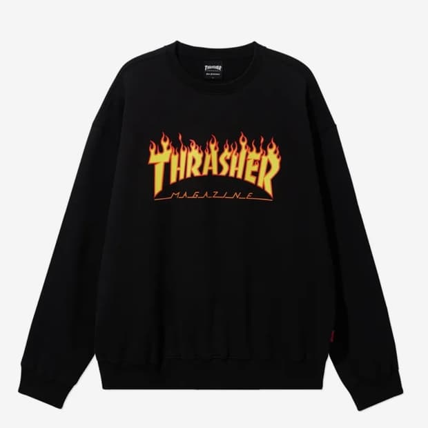 [L]트래셔 맨투맨 블랙(논기모)