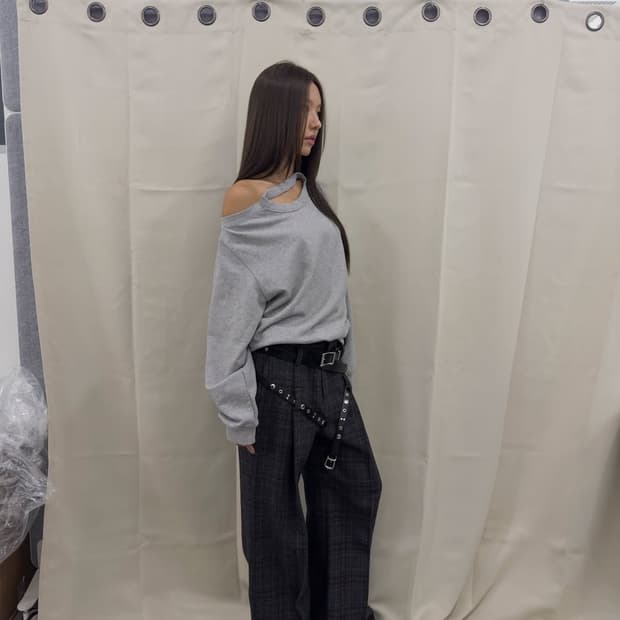 LCDC HALTERNECK SWEATSHIRT (멜란지그레이)