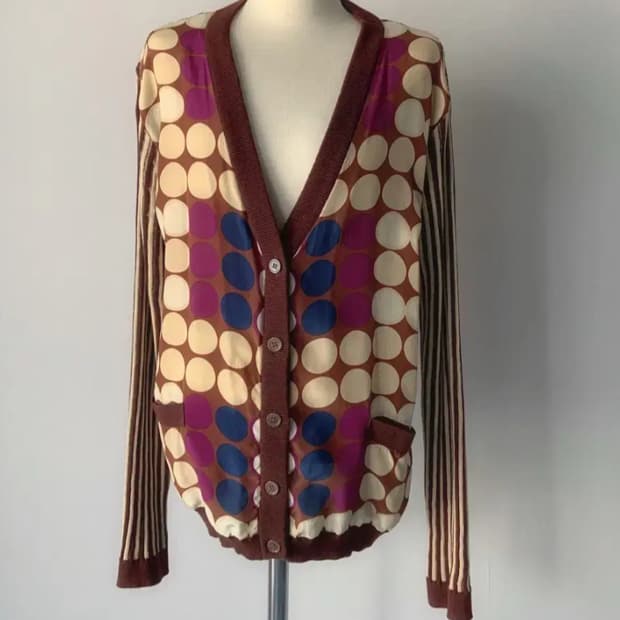 마르니 H&M 콜라보 실크 니트 가디건 EUR 38 새제품