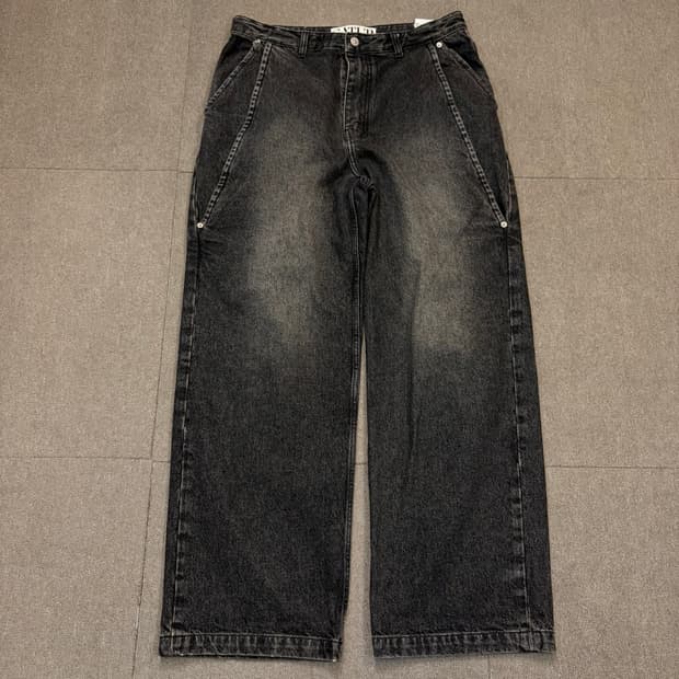 Satur 세터 비날레스 레트로 와이드 데님 팬츠