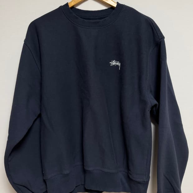 스투시 맨투맨 네이비 m