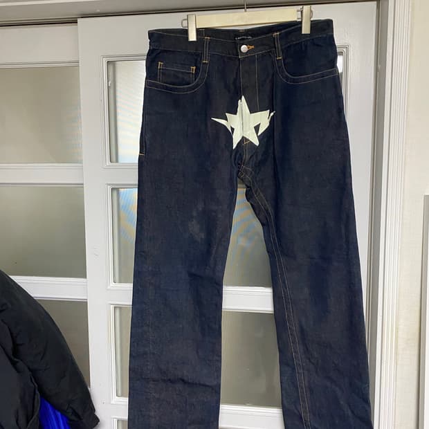 OG 니고 베이프 프론트 스타 셀비지 데님