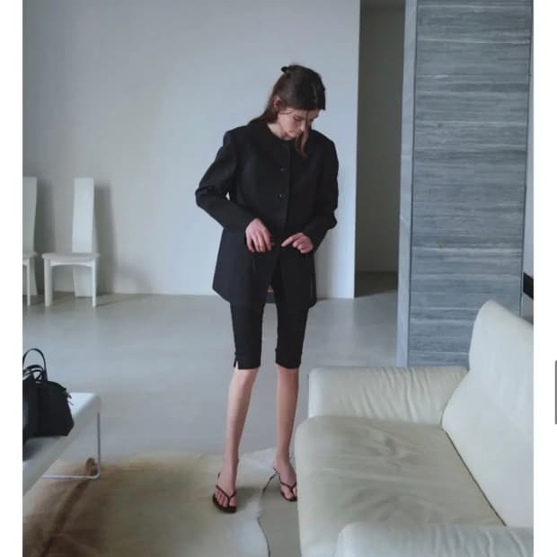 프레시라벨 카프리팬츠 세이지팬츠 숏기장 xs