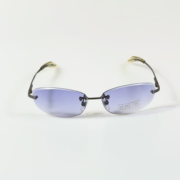90s BRENTONI 무테 스퀘어 블루틴트 빈티지 선글라스