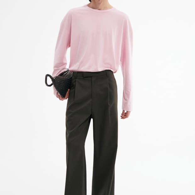 타일레 / 코튼 모달 오버 롱슬리브 (핑크) / 1