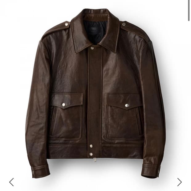 세비지 A2 레더 자켓 브라운 L