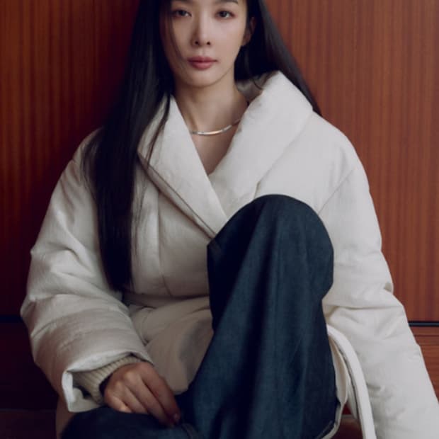 프론트로우 숄카라 구스 패딩 