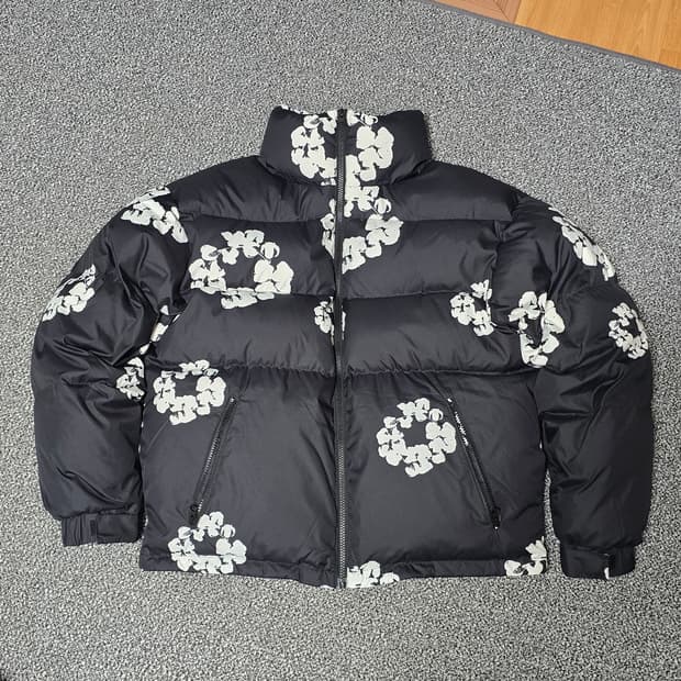 [S] 데님티어스 다운 자켓 패딩 블랙