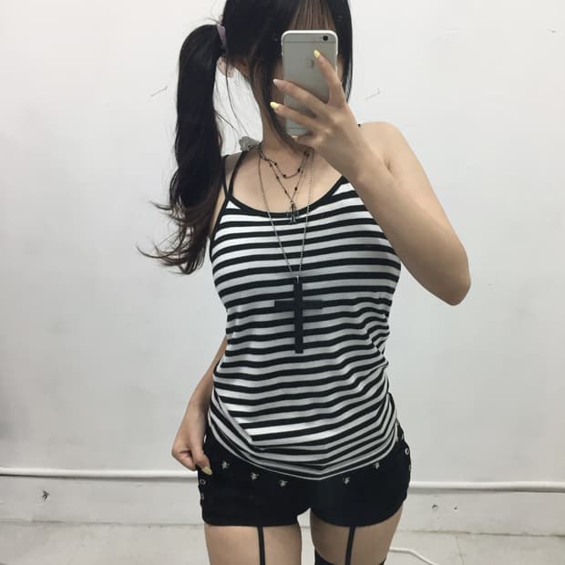 [SORRIDERE] 소리데레 갸루 스트라이프 슬리브리스