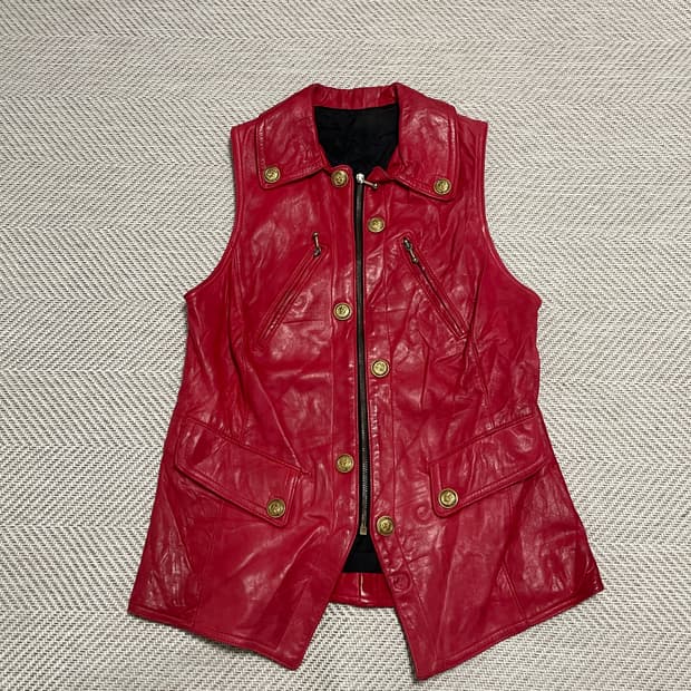 Y2k 빈티지 레더 베스트 