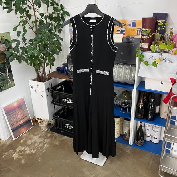 산드로 슬리브리스 원피스 38