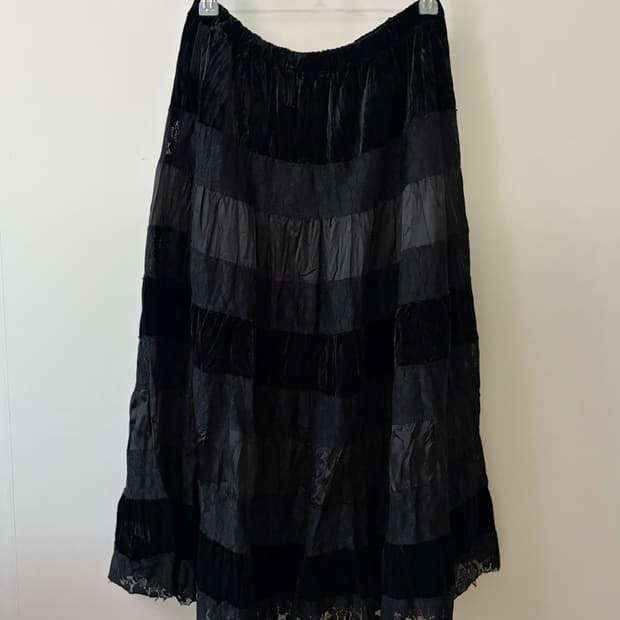 빈티지 레이스 레이어드 스커트