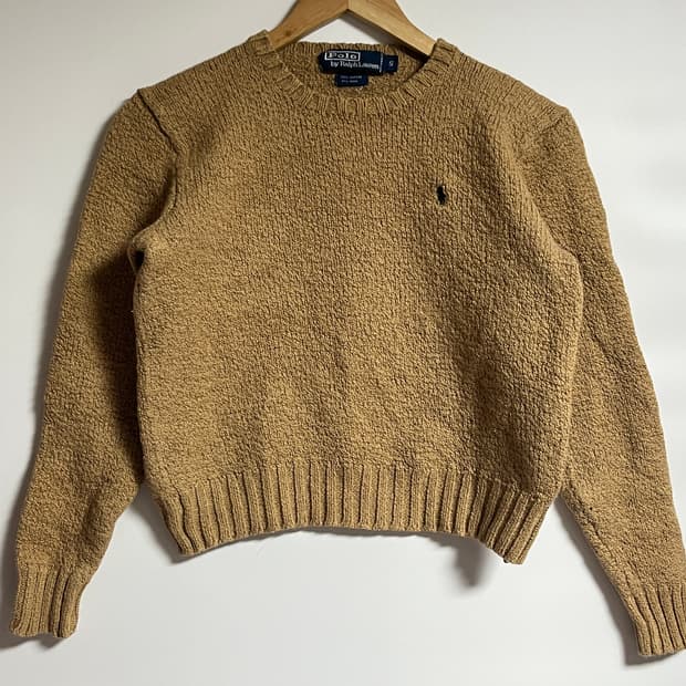 폴로랄프로렌 울 보카시 크롭 니트 스웨터 S