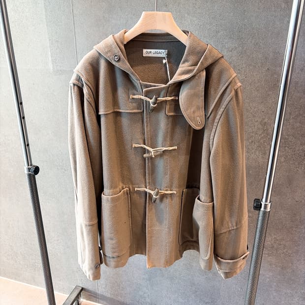 (정품/새상품)아워레가시 남성 배스 울 크롭 더플 코트