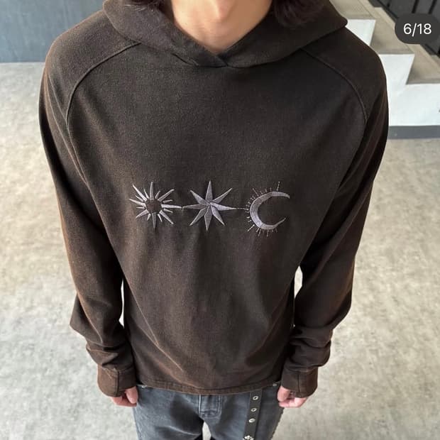 언아카이브드 음양 후드 롱슬리브 L