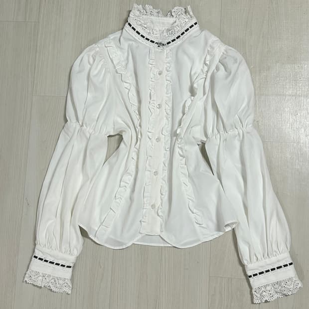 로맨틱 엔젤릭 고딕 고스 레이스 블라우스 탑