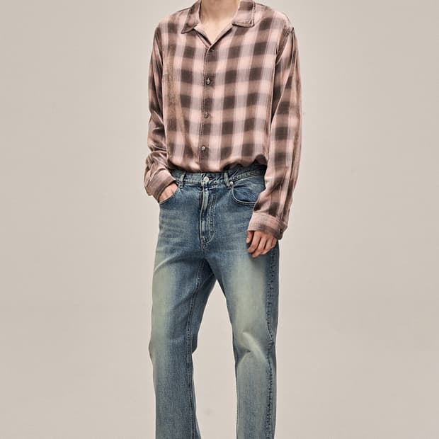 타임옴므 스트레이트 중청 데님 32