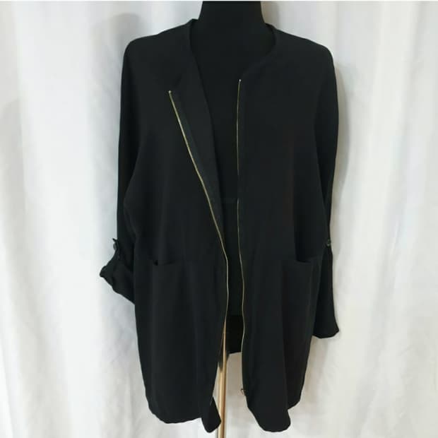 리얼코코 소매롤업 박시자켓 봄자켓