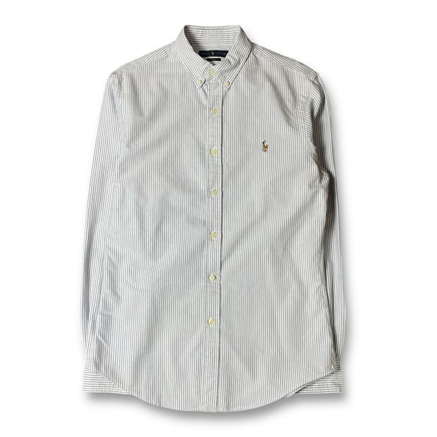 폴로랄프로렌 스카이블루 스트라이프 긴팔 셔츠 슬림핏 S