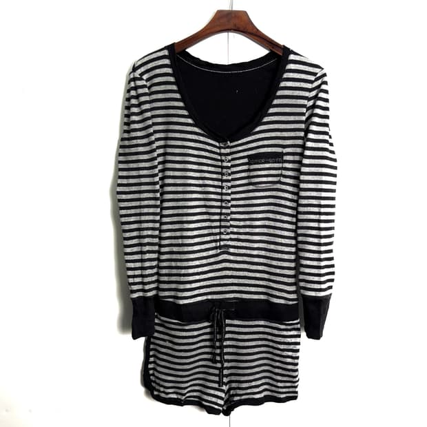 빈티지 스트라이프 글리터 롬퍼