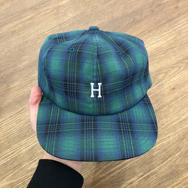 N136 허프 체크 볼캡 모자
