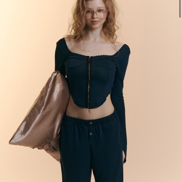 플리즈노팔로우 Joan Corset Long Sleeve Top