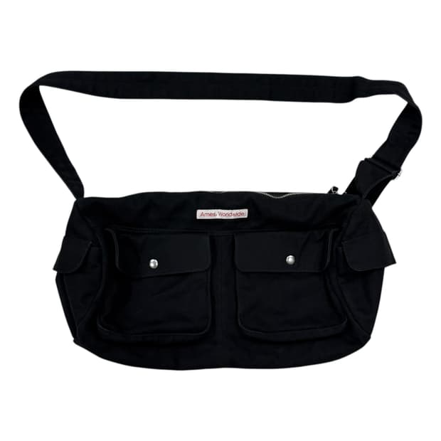아메스 월드와이드 포켓 더플백 크로스백 가방 블랙