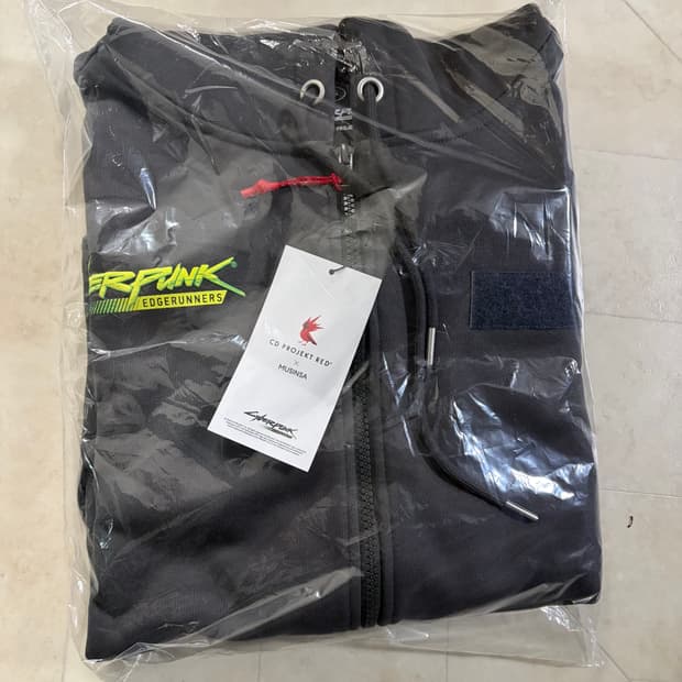 새상품(S)사이버펑크 엣지러너 텍티컬 후드집업 차콜