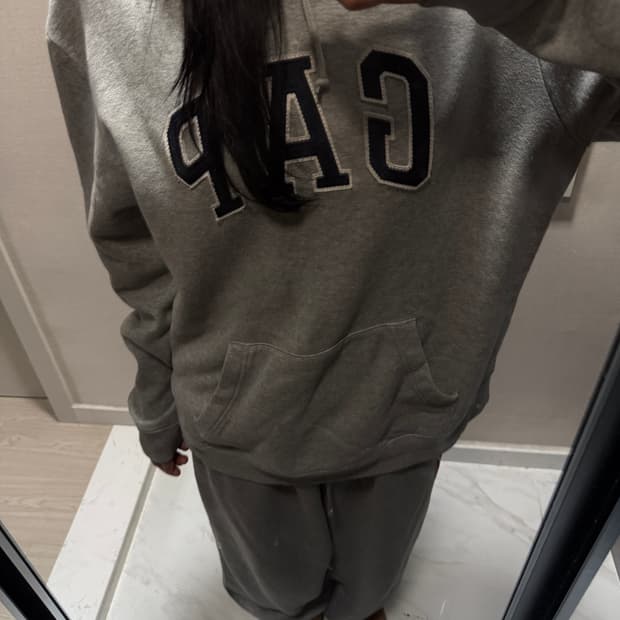 갭 그레이 후드티 L