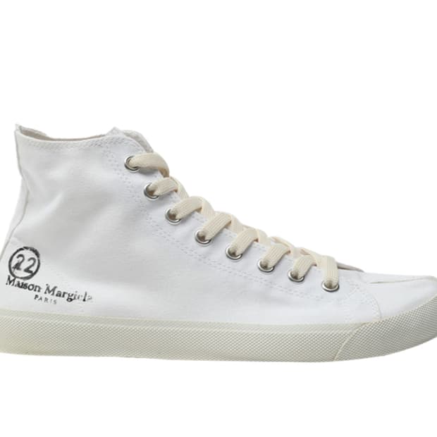 [44] 메종 마르지엘라 타비 하이 하이탑 스니커즈 화이트