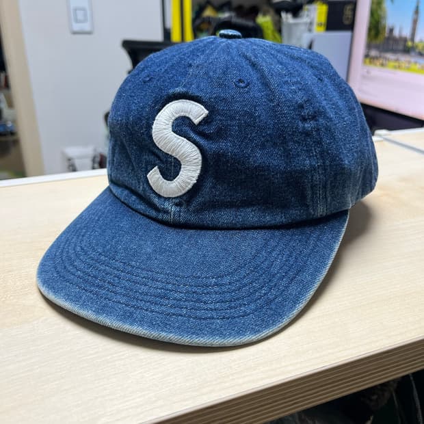 슈프림 S로고 데님 캠프캡