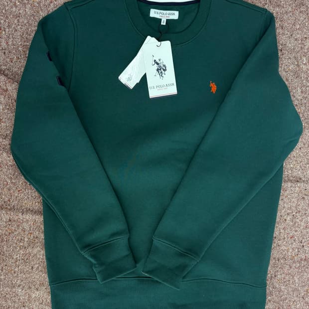  U.S. POLO ASSN. 다크그린 기모 맨투맨 스웻셔츠 a227