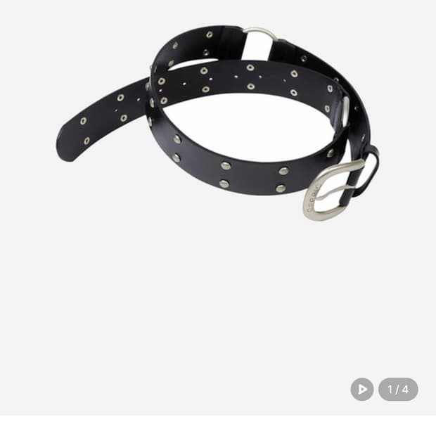 Cerric TWO RING RIVET BELT / BLACK