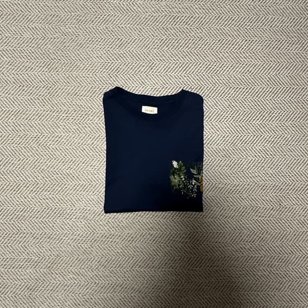 BEAMS pocket t-shirt navy