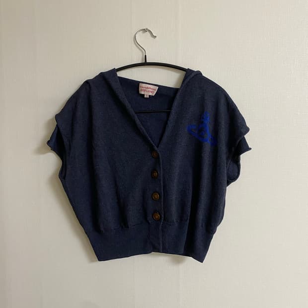 비비안웨스트우드 레드라벨 네이비 가디건 