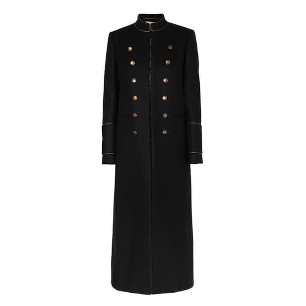 생로랑 나폴레옹 금장 코트 34사이즈