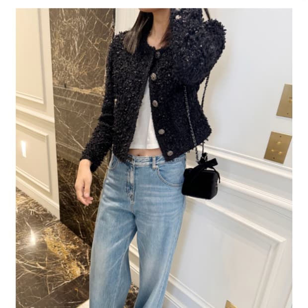 마이아이코 느와르 꾸띄르 트위드 자켓 스커트 셋업(세트)