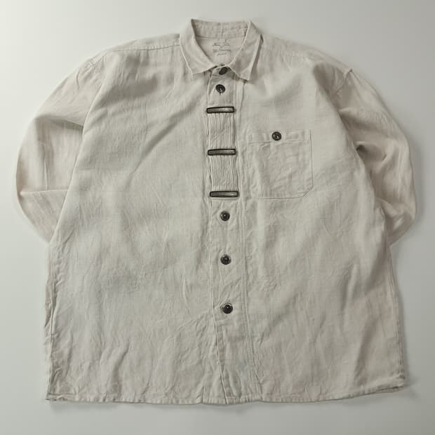 CJ299 2XL 발만 90s 독일판 바바리안 린넨 셔츠 남방