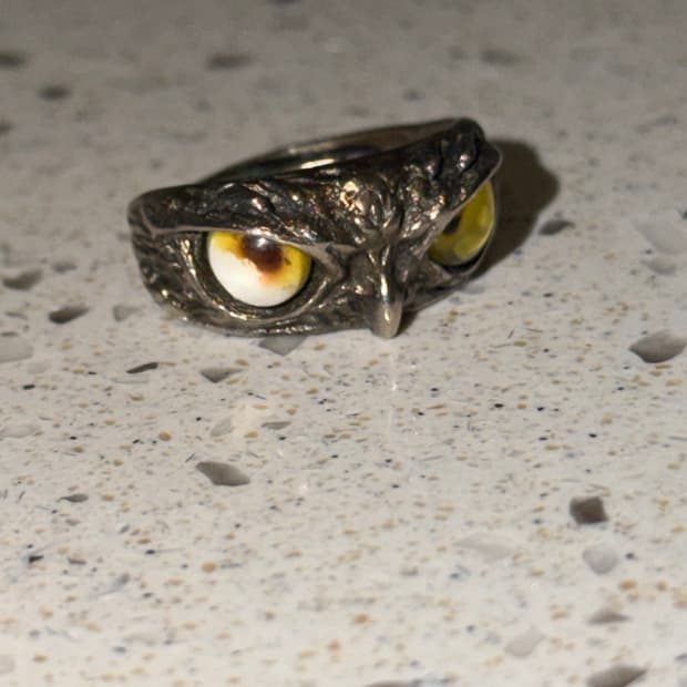 빈티지 부엉이 반지 눈반지