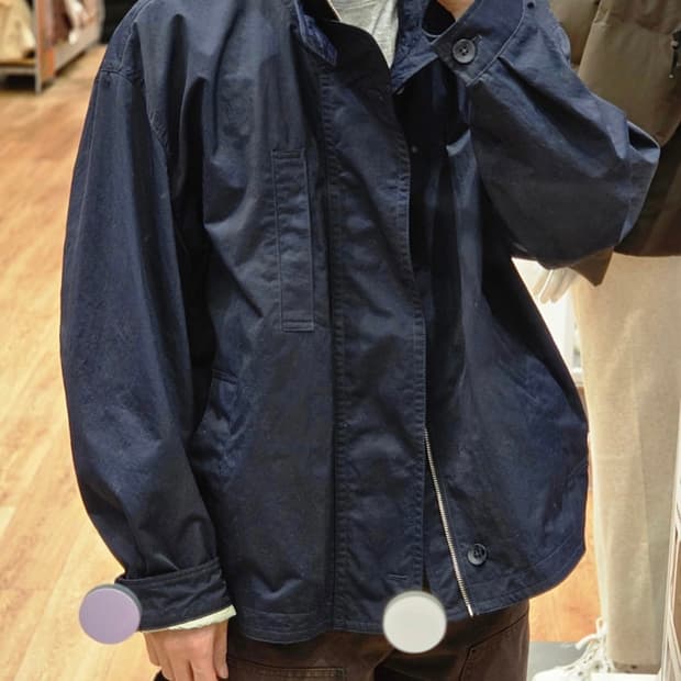 ZARA 자라 기능성 배색 남자 점퍼 네이비 S