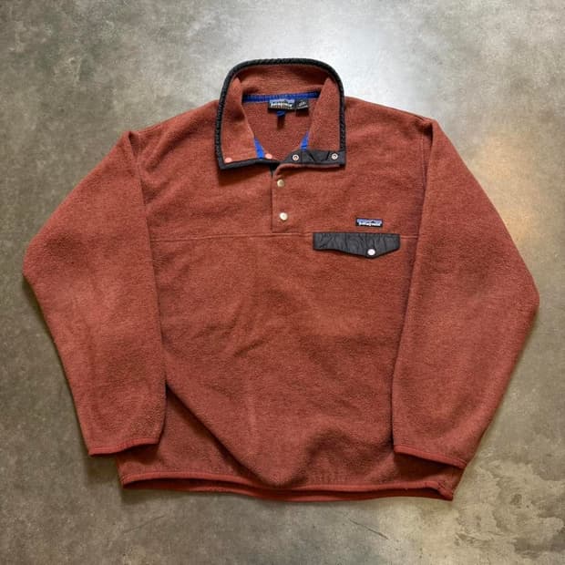 90s 파타고니아 신칠라 스냅-T 버니쉬드 레드