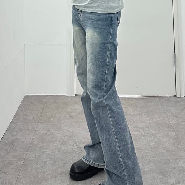 NONE vintage flare cut denim pants