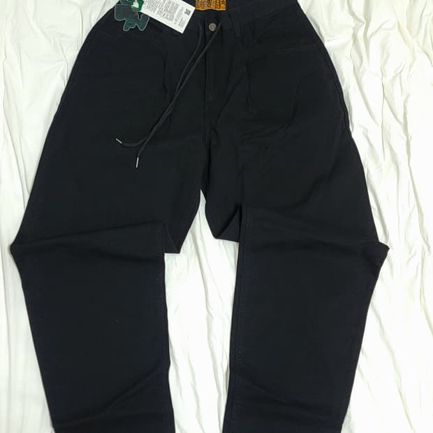 [새상품 급처] 비에스래빗 미드90 배기 코튼 팬츠 블랙 M