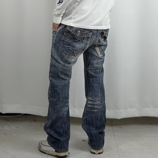 a222) CIPO&BAXX 빈티지 워싱 데님팬츠