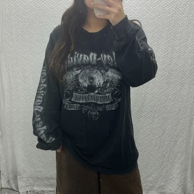 할리데이비슨 빈티지 롱슬리브 긴팔티 105 C06172