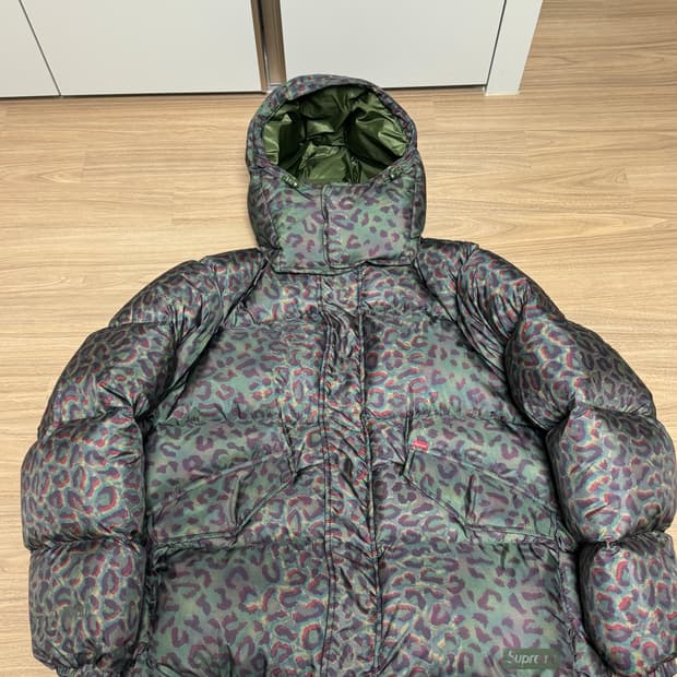 슈프림 supreme 700 필 레오파드 퍼퍼 자켓 다운 XL